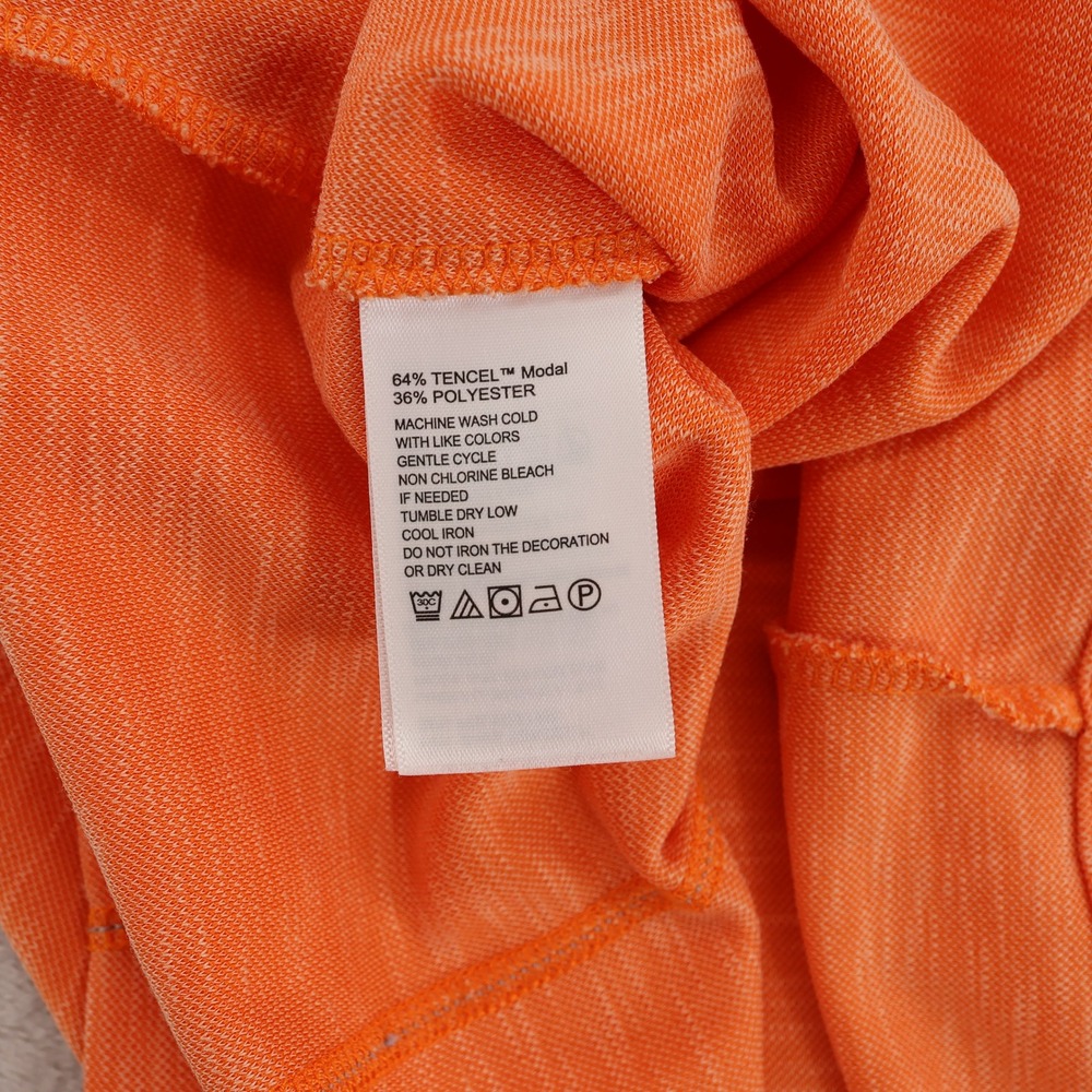 Tommy Bahama Mens XXL Orange Heathered Tencel Quarter Zip Pullover Sweater - Picture 9 of 9